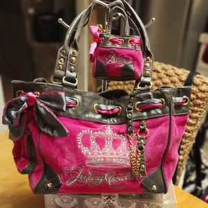 Juicy Couture Pink and Chocolate Daydreamer Purse